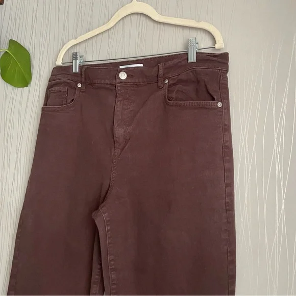 LOFT the Wide Leg Jeans Womens size 12/31 Brown - Picture 4 of 9